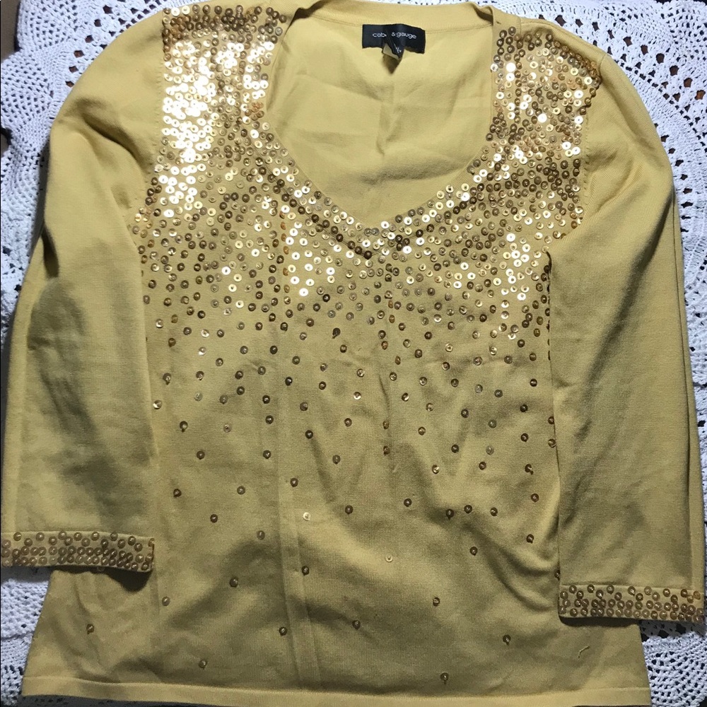 Gold Sweater with Paillettes